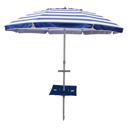 DAYTRIPPER 210cm UMBRELLA with SUNRAKER TABLE - NAVY / WHITE