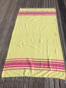 Yellow / Pink Hammam- XL Turkish Towel