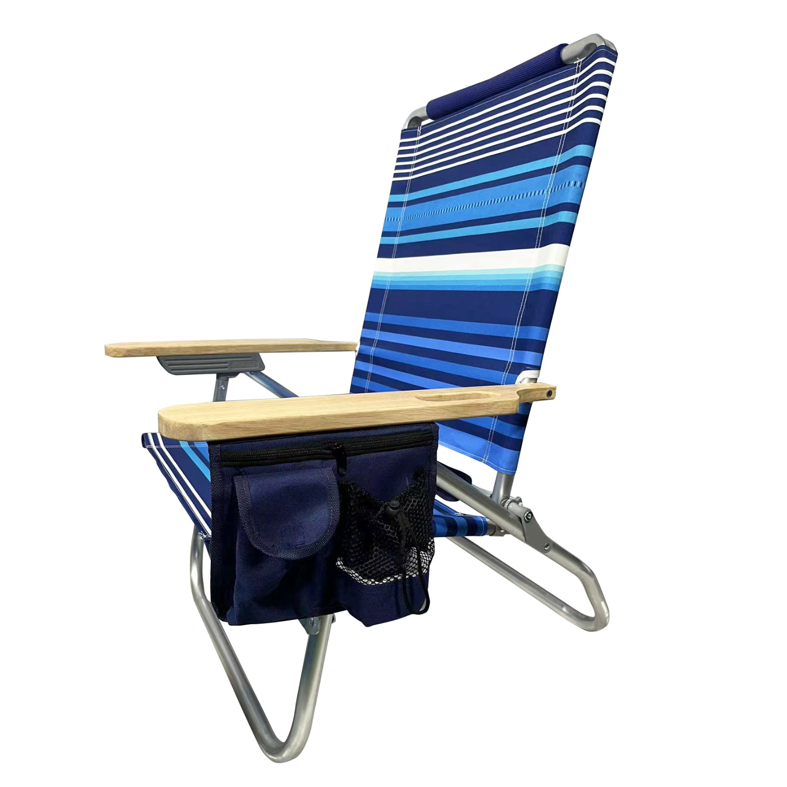 Beachbum Beach Chair - Blue Stripe - BeachKit