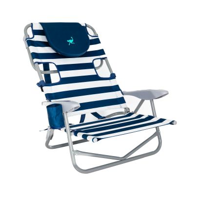 OSTRICH ON YOUR BACK CHAIR : NAVY-WHITE STRIPE