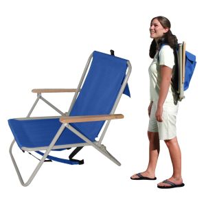 Wearever Backpak Chair Navy Blue Beachkit