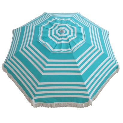 Iridescent Stripe  210cm Fringe Beach and Shade Umbrella by Hollie and Harrie