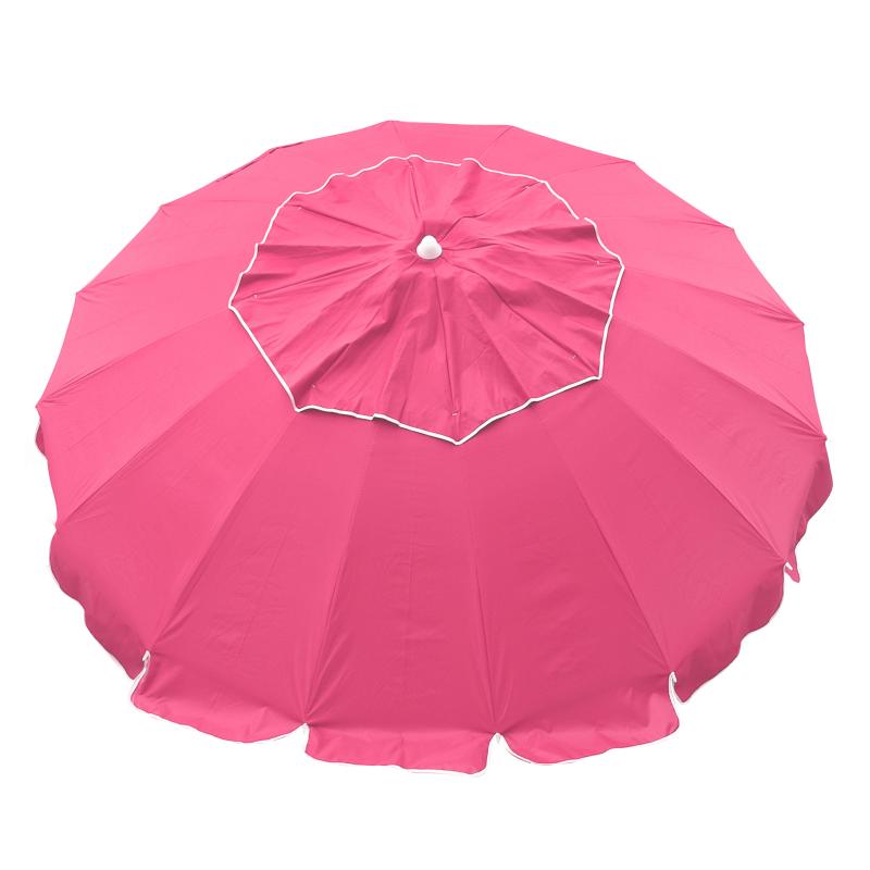 Maxibrella Beach Umbrella Huge 8ft Canopy Pink BeachKit